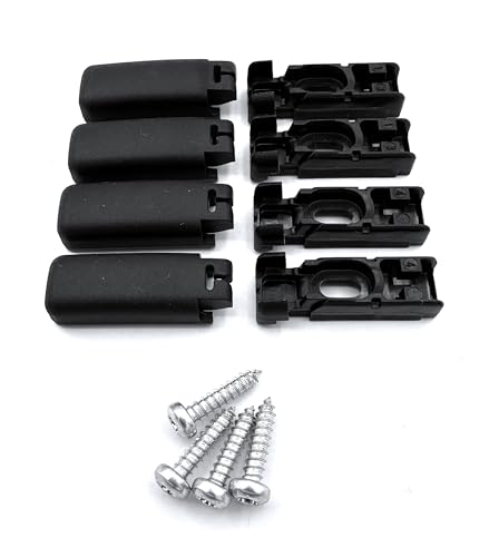 Spannschuhe für verspannte Plissees (4 Stück) – Farbe: schwarz – passend für Stick & Fix Klebeträger und Stick & Fix Front Klebeplatten von COSIFLOR