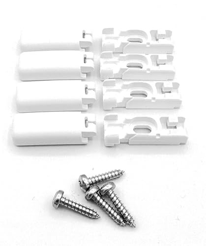 Cosiflor Spannschuhe für verspannte Plissees (4 Stück) – Farbe: weiß – passend für Stick & Fix Klebeträger und Stick & Fix Front Klebeplatten, Kunststoff von COSIFLOR