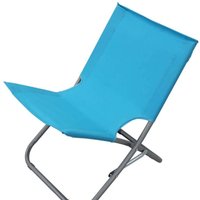 Klappbare Strandliege blau für Strand Garten Mod. Steel Oxford von COSMA