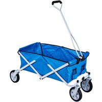 Faltbarer bollerwagen blau aus metall mit abdeckhülle mod. adriatic von COSMA