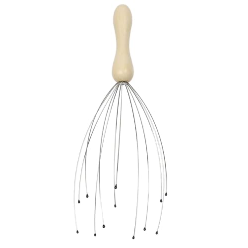COSMETIC CLUB, SC0591, Kopfmassagegerät aus Holz, sofortige Entspannung und Tiefenentspannung, sanfte Stimulation der Kopfhaut, ergonomisches Design, natürliches und langlebiges Material von COSMETIC CLUB