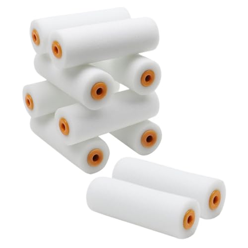 COSMEVIVI 10 Stck. Teiliges Kleiner Schwamm-farbroller Langlebig Weiches Material Einfache Handhabung für Wandfarbe und Hausrenovierung Kompatibel mit Standard-rollerrahmen von COSMEVIVI