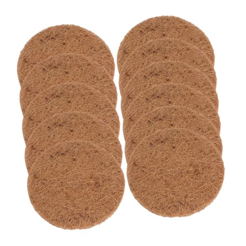 COSMEVIVI 10 Stück Kokosfaser-matten für Vogelnester Dicke Runde Nistunterlagen für Tauben und Haustiere Atmungsaktive Kokosfasermatte als Nistmaterial und Blumentopf-unterlage von COSMEVIVI