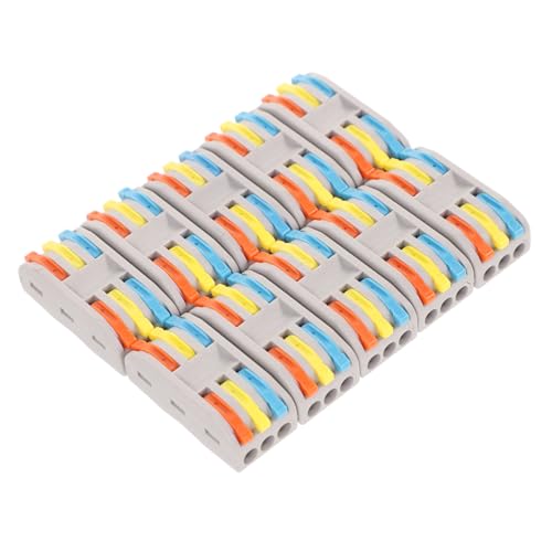 COSMEVIVI 10 Stück Teiliges Kabelverbinder Hebelmechanismus Schnelles Verbinden von Leitern Kompakter Elektrischer Steckanschluss für Flexible und Starre Drähte Einfache Handhabung ohne COSMEVIVI 10 Stück Teiliges Kabelverbinder Hebelmechanismus Schnelles Verbinden von Leitern Kompakter Elektrischer Steckanschluss für Flexible und Starre Drähte Einfache Handhabung ohne von COSMEVIVI