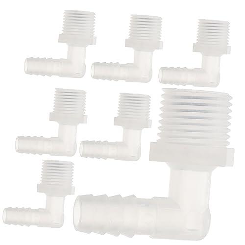 COSMEVIVI 10 Stück Teiliges Wasser Schlauchanschluss Adapter Außen Gewinde Bogenanschluss für Gas Luft Flüssigkeit Robuste und Dichte Verbindung für Labor Pharmazie und Druckanwendungen von COSMEVIVI