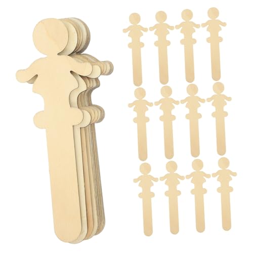COSMEVIVI 100 Stück Holzscheiben Unbehandelte Holzplatten DIY Bastelset Holzschnitt Figuren zum Bemalen Dekorieren für Jugendliche Kreative Holzmalerei von COSMEVIVI