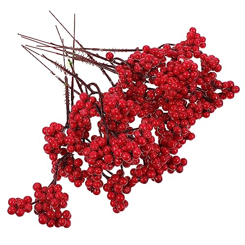 COSMEVIVI Weihnachtsbeerenstängel Beeren Beerenblütenzweig Beeren Weihnachtsdekor Realistische Beerendekorationen von COSMEVIVI