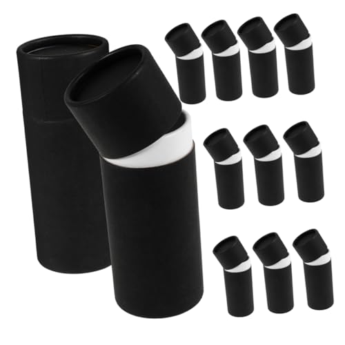 COSMEVIVI 12st Verpackung Aus Papierrohr Versandrohre Plakatröhre Aus Pappe Kraftrohre Pappröhren Mit Deckel Leere Papierröhren Verpackungsboxen Aus Papier Zylindrische Papierröhre Black von COSMEVIVI