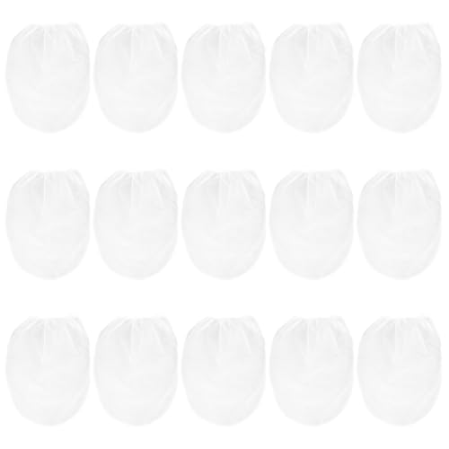 COSMEVIVI 15 Stück weiße Farbsiebbeutel mit feinem Netzgewebe, Einweg-Filterbeutel aus Nylon mit Verstellbarer elastischer Öffnung für 1-Gallonen-Eimer von COSMEVIVI