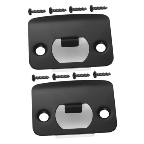 COSMEVIVI 2stücke Tür Schließblech Aus Edelstahl Metall Riegelschließblech Für Türen Ersatz Schließblech Für Türschlösser Einfach Zu Montieren Mit Schnalle Und Schrauben Passend Für Wohnunge von COSMEVIVI