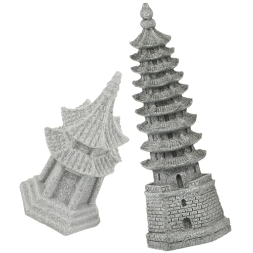 COSMEVIVI 2Pcs Mini Garten Landschaftsbauer Pavillon Mini Pagode Modell Tiny Pagode Modell Dekorative Pagode Figur Garten Pavillon Model Tower Statue Simulation Pavillon Model COSMEVIVI 2Pcs Mini Garten Landschaftsbauer Pavillon Mini Pagode Modell Tiny Pagode Modell Dekorative Pagode Figur Garten Pavillon Model Tower Statue Simulation Pavillon Model von COSMEVIVI
