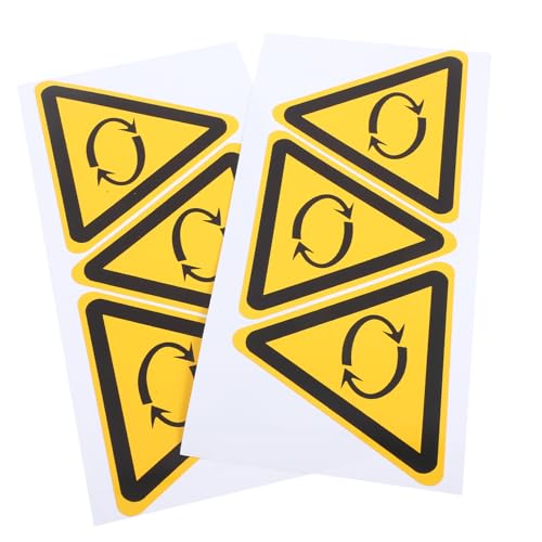 COSMEVIVI 6 Stück Teiliges Rotierende Warnschild Aufkleber Selbstklebend Langlebig Reißfest für Innen und Außenbereich Sicherheitshinweis bei Automatischem Anlauf und Gefahrenstellen COSMEVIVI 6 Stück Teiliges Rotierende Warnschild Aufkleber Selbstklebend Langlebig Reißfest für Innen und Außenbereich Sicherheitshinweis bei Automatischem Anlauf und Gefahrenstellen von COSMEVIVI