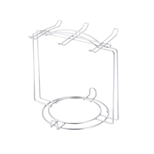 COSMEVIVI Edelstahl Tassenhalter und Becherregal für Kleine Teller Platzsparender Küchen-organizer für Arbeitsplatte und Schrank Multifunktionaler Vertikaler Cup Organizer Silberfarben von COSMEVIVI