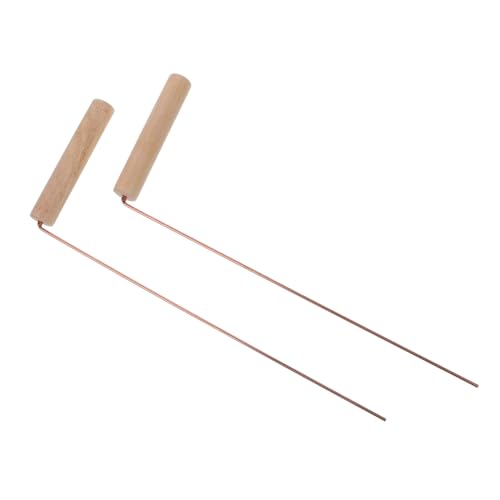 COSMEVIVI Einhandrute 2er Set Wünschelruten Aus Dowsing Für Outdoor Wasser Goldsuche Divinationswerkzeuge Mit Holzgriff von COSMEVIVI