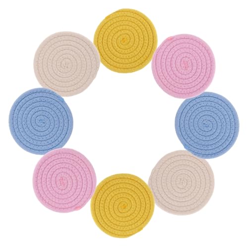 COSMEVIVI Esstischdekoration 8-TLG. Bunte Tischsets hitzebeständige Untersetzer und Tellermatten von COSMEVIVI