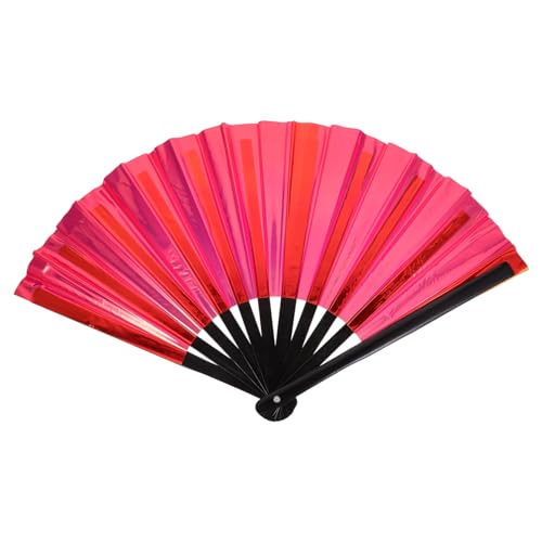 COSMEVIVI Handfächer Großer Leichter Bühnenrequisit Fächer aus PVC Faltbarer Handventilator Chinesischer Stil Party Hochzeit Dekoration Sommerlich Tragbar von COSMEVIVI