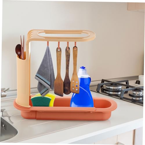 COSMEVIVI Küchenorganizer Verstellbares Abtropfgestell Multifunktionaler Aufbewahrungsständer für Spüle und Arbeitsplatte Platzsparendes Organizer Regal für Geschirr und Küchenutensilien in von COSMEVIVI