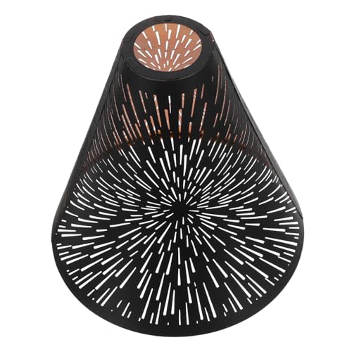 COSMEVIVI Moderne Metall Lampenschirm Ersatz Stehlampe und Deckenleuchte Abdeckung Schwarz mit Stufenform und Lochdurchmesser für Wohnzimmer und Schlafzimmer Dekoration von COSMEVIVI