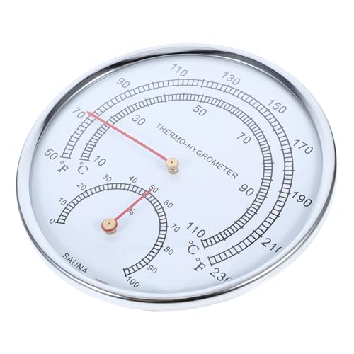 COSMEVIVI Sauna Thermometer Hygrometer Präzises Temperatur Luftfeuchtigkeitsmessgerät Saunazubehör für Zuhause Robustes Langlebiges Design Einfach zu Bedienen für Saunaraum Überwachung von COSMEVIVI