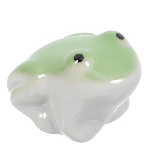 COSMEVIVI Schwimmende Aquarium Dekoration Kreatives Tier Ornament Für Fischbecken Lustige Frosch Figur Für Teich Gartendekoration Robustes Keramikmaterial Natürliche Ästhetik von COSMEVIVI