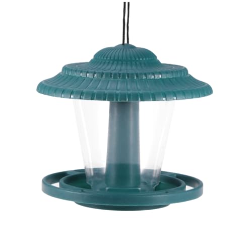 COSMEVIVI Wildvogel-futterspender mit Dach und Aufhänger Wetterfeste Gartendeko für Draußen Langlebiger Kunststoff Schützendes Vogelhaus für Garten und Grün von COSMEVIVI