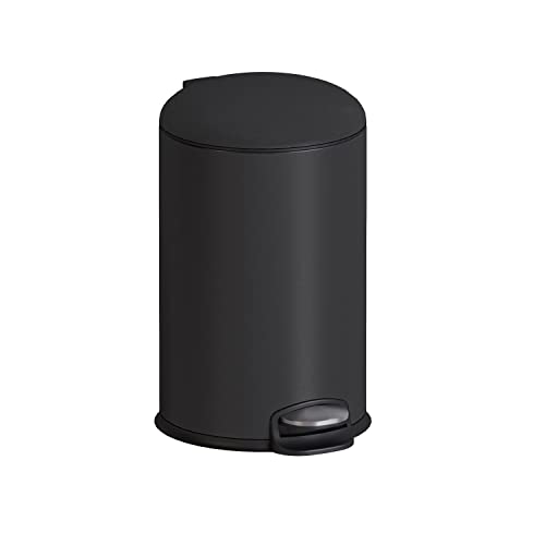COSMIC - Badezimmer-Abfalleimer | mattschwarze Oberfläche - ideal für Badezimmer, Waschbecken und Toiletten | Maße 20,4 x 29 x 24 cm von COSMIC