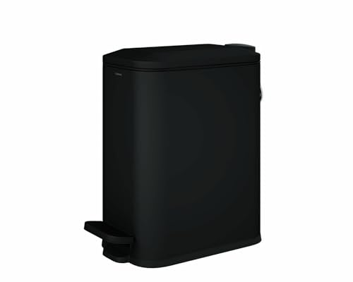 COSMIC Essentials Badezimmer- und Küchenmülleimer mit Modernem Pedalsystem und 5L Fassungsvermögen. Mülleimer mit Rechteckigem Deckel und Klein für Toiletten. Farbe Mattschwarz COSMIC Essentials Badezimmer- und Küchenmülleimer mit Modernem Pedalsystem und 5L Fassungsvermögen. Mülleimer mit Rechteckigem Deckel und Klein für Toiletten. Farbe Mattschwarz von COSMIC
