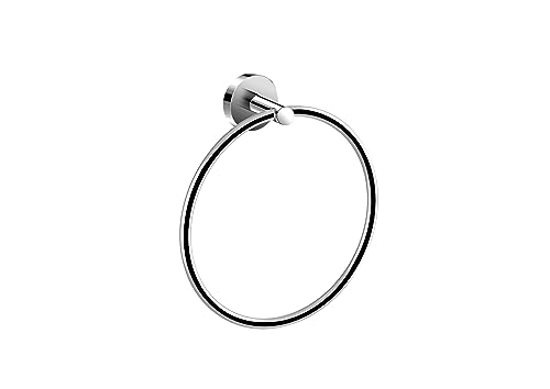 Cosmic Start Handtuchring für Badezimmer Hergestellt aus Metall im Minimalistischen Stil. Handtuchhalter mit Wandmontage durch Schrauben in Chromfarbe von COSMIC