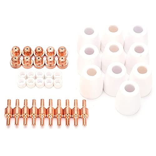 Cutting Machine Extended Electrode,Plasma Cutter Consumables CUT40,Plasma Cutter Nozzle,40Pcs Plasma Cutter Consumables Cutting Extended Electrode Electric Nozzle Ceramic Shunt Cutting Machine Extended Electrode,Plasma Cutter Consumables CUT40,Plasma Cutter Nozzle,40Pcs Plasma Cutter Consumables Cutting Extended Electrode Electric Nozzle Ceramic Shunt von COSMICROWAVE