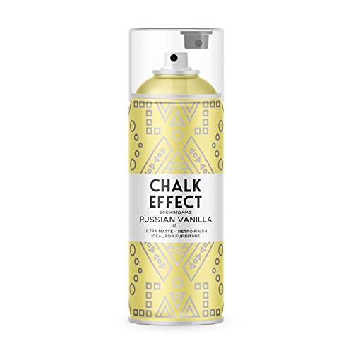 CL COSMOS LAC Kreidefarbe Spray Chalk Effect - hochwertige chalky Kreidesprühfarbe Farbspray - Spray Paint Farbe (Russian Vanilla) von CL COSMOS LAC
