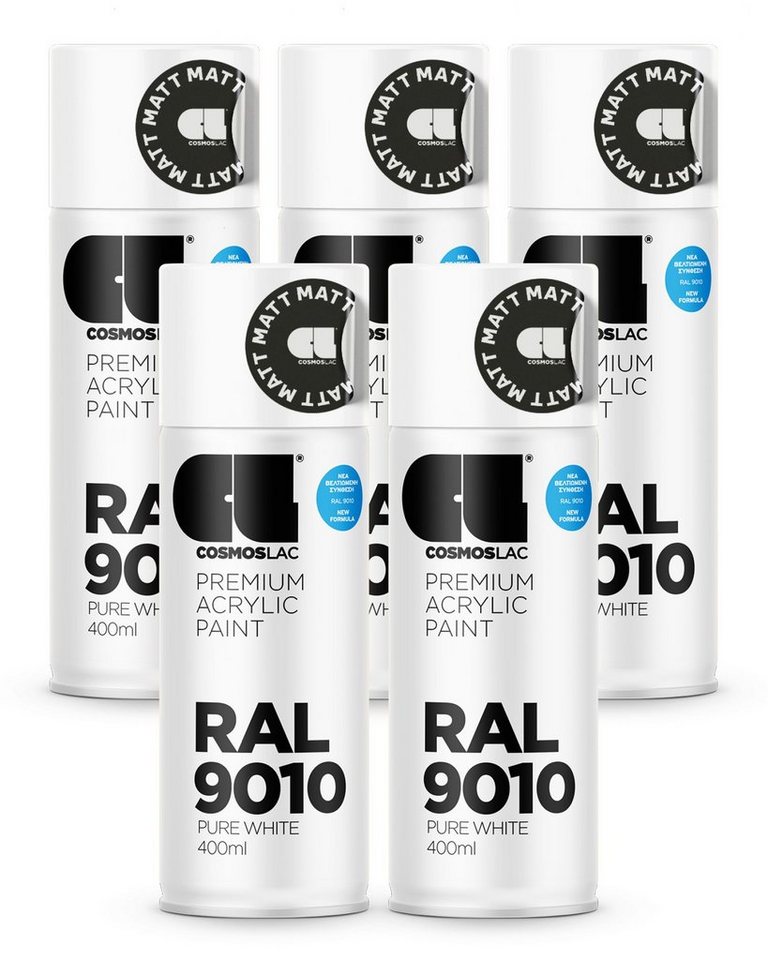 COSMOS LAC Sprühflasche COSMOS LAC Acryllack Vorteilssets - Spraydose für DIY und Upcycling, (5-tlg) von COSMOS LAC