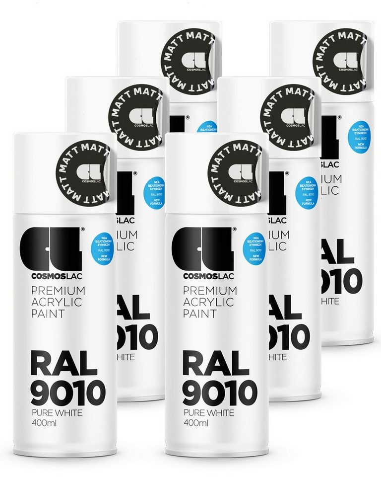 COSMOS LAC Sprühflasche COSMOS LAC Acryllack Vorteilssets - Spraydose für DIY und Upcycling, (6-tlg) von COSMOS LAC