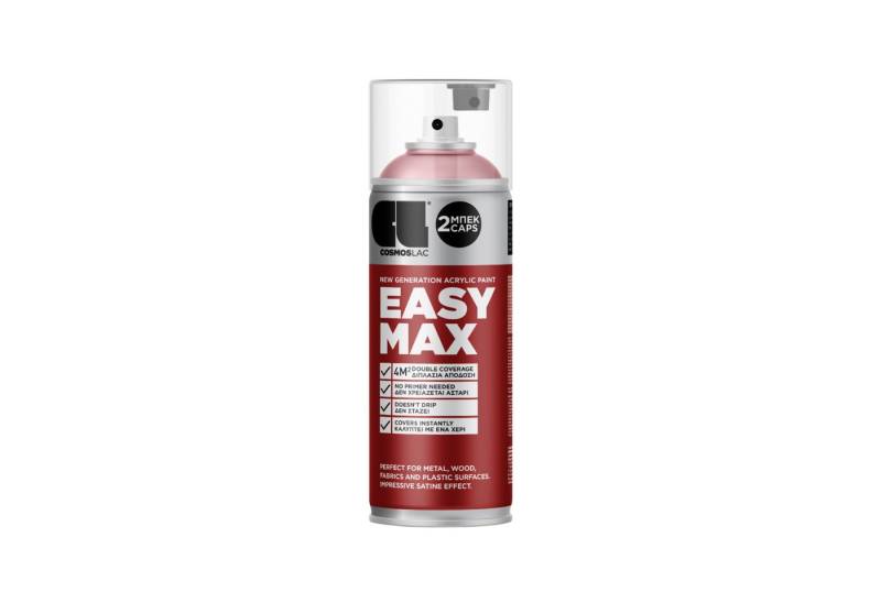 COSMOS LAC Sprühflasche EASYMAX Sprühlack matt mit extrem hoher Deckkraft in vielen versch. Farben - Spraydosen Sprühfarbe DIY Lack Acryllack Spray Paint Farbspray Sprühdose Lackspray, zwei Sprühkappen inkl. von COSMOS LAC