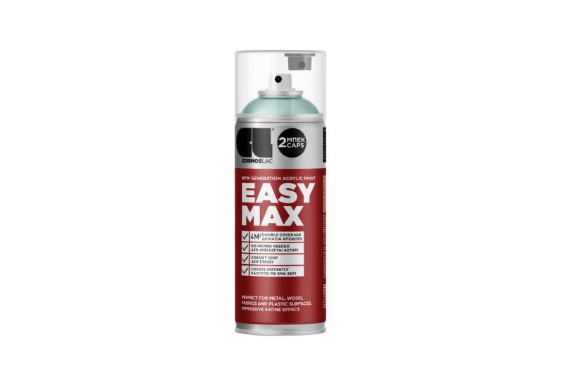 COSMOS LAC Sprühflasche EASYMAX Sprühlack matt mit extrem hoher Deckkraft in vielen versch. Farben - Spraydosen Sprühfarbe DIY Lack Acryllack Spray Paint Farbspray Sprühdose Lackspray, zwei Sprühkappen inkl. von COSMOS LAC