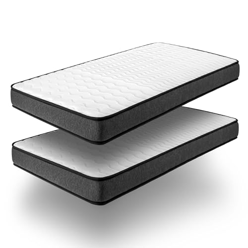 COSMOS - Pack x2 Matratze 90x190 cm Felis Promo Kaltschaummatratze Härtegrad H2 - Öko-Tex Zertifiziert - Winter/oder Sommerseite + HR-Schaum 7 Zonen Matratze Höhe 15 cm - Made in EU von COSMOS