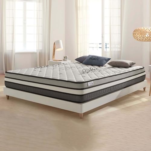 COSMOS - Solar - Matratze 140x190 cm - Taschenfederkern 140x190 H2/H3 - Matratze 140x190 24 cm Hoch - Oeko-tex Zertifiziert - Latex Blue 7 Zonen von COSMOS