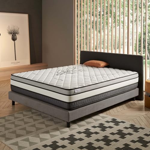 COSMOS - Solar - Matratze 140x190 cm - Taschenfederkern 140x190 H3/H4 - Matratze 140x190 30 cm Hoch - Oeko-tex Zertifiziert - Latex Blue 7 Zonen von COSMOS