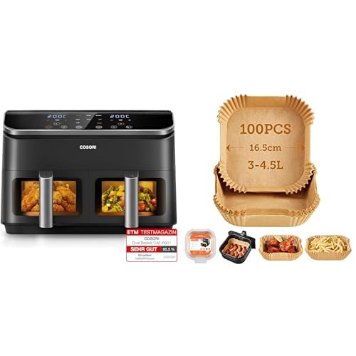 COSORI R901 Heißluftfritteuse & Backpapier & Sechsteiliges Zubehörset für Heißluftfritteuse von COSORI