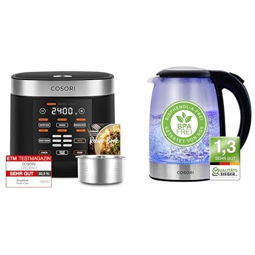 COSORI Multifunktionaler Reiskocher und Wasserkocher aus Glas von COSORI