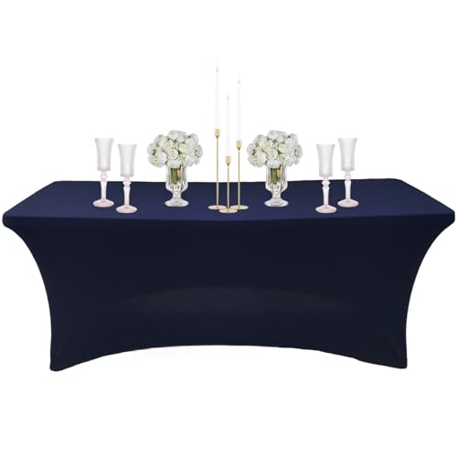 4 Fuß Dunkelblau Tischdecke Abwaschbar Elastische Rechteckig,Wasserabweisend Kratzfest Dauerhaft Tischdecke Fleckschutz Geburtstag Tischtuch für Esszimmer Garten Bankett Buffet Partys Hochzeit 4 Fuß Dunkelblau Tischdecke Abwaschbar Elastische Rechteckig,Wasserabweisend Kratzfest Dauerhaft Tischdecke Fleckschutz Geburtstag Tischtuch für Esszimmer Garten Bankett Buffet Partys Hochzeit von COSORO