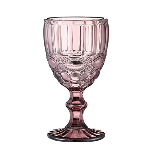 Weinglas Farbiger Kelch Vintage Muster Geprägte Gläser Kelche Für Party Hochzeit Jahrestag Restaurant Glaskelch Set von COSSIKA