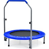 101cm Mini Trampolin mit höhenverstellbarm Haltegriff, faltbar, bis 150kg, Fitness Trampolin, Kindertrampolin - Costway von COSTWAY
