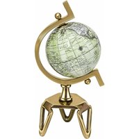 Costway - 13cm Antiker Globus, Schülerglobus 360° drehbar, Weltkugel mit goldenem Metallfuß, in Englischer Sprache, geografisch pädagogisch, für von COSTWAY