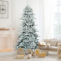 210cm Künstlicher Bleistift Weihnachtsbaum mit Kiefernzapfen, schneebedeckter Tannenbaum mit Metallstaender, Christbaum 1108 Spitzen pvc Nadeln, 210cm Künstlicher Bleistift Weihnachtsbaum mit Kiefernzapfen, schneebedeckter Tannenbaum mit Metallstaender, Christbaum 1108 Spitzen pvc Nadeln, von COSTWAY