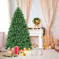 225cm Künstlicher Weihnachtsbaum, Tannenbaum mit Metallstaender, Kunstbaum Weihnachten Klappsystem, Christbaum pvc Nadeln, ideal für Zuhause, Büro, 225cm Künstlicher Weihnachtsbaum, Tannenbaum mit Metallstaender, Kunstbaum Weihnachten Klappsystem, Christbaum pvc Nadeln, ideal für Zuhause, Büro, von COSTWAY