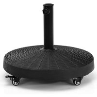 23kg Sonnenschirmständer mit Rollen, Φ52cm Marktschirmständer rund, Schirmständer Balkonschirmständer für 38/48mm Gestänge Sonnenschirmfuß - Costway von COSTWAY