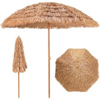 243cm Sonnenschirm Hawaii Strandschirm Stroh Gartenschirm Strohschirm Marktschirm Terrassenschirm für Garten, Strand, Outdoor - Costway 243cm Sonnenschirm Hawaii Strandschirm Stroh Gartenschirm Strohschirm Marktschirm Terrassenschirm für Garten, Strand, Outdoor - Costway von COSTWAY