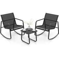 3-TLG. Gartenmöbel Set, Balkonset mit 2 Stühle und Tisch, Balkonmöbel mit sanfter Schaukelbewegung, Terrassenmöbel, Gartengarnitur, Sitzgruppe für 3-TLG. Gartenmöbel Set, Balkonset mit 2 Stühle und Tisch, Balkonmöbel mit sanfter Schaukelbewegung, Terrassenmöbel, Gartengarnitur, Sitzgruppe für von COSTWAY