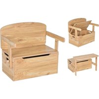 Costway - 3 in 1 Kinder-Aktivitaetstisch Set mit Schreibtisch Sitzbank Aufbewahrungsbox, Kinder Sitzgarnitur Holzspielzeug Bank 60x34x57cm von COSTWAY
