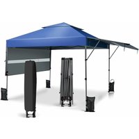 3x3m Pop Up Pavillon mit Zwei Markisen, Faltpavillon mit Rolltasche, 4 Sandsäcke, UV-Schutz 50+, Gartenzelt faltbar, Partyzelt wasserdicht stabil von COSTWAY